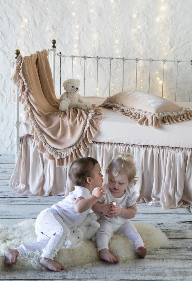 Loulah in Pearl Baby Bedding by Bella Notte Linens