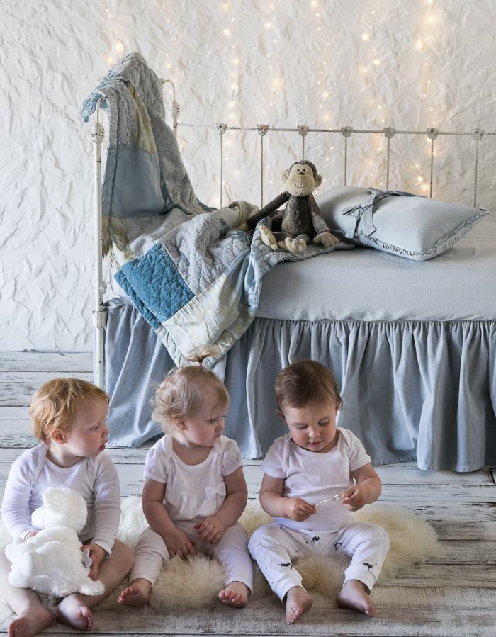 Linen in Cloud Baby Bedding by Bella Notte Linens