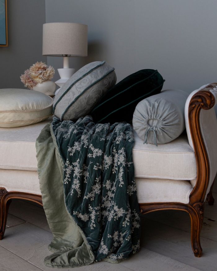 Lifestyle Pillows & Throws in Eucalyptus and Parchment Bella Notte Linens by Bella Notte Linens
