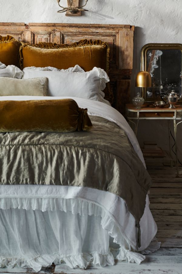Loulah and Linen Whisper in Winter White,Parchment and Honeycomb Bella Notte Linens Bedding by Bella Notte Linens