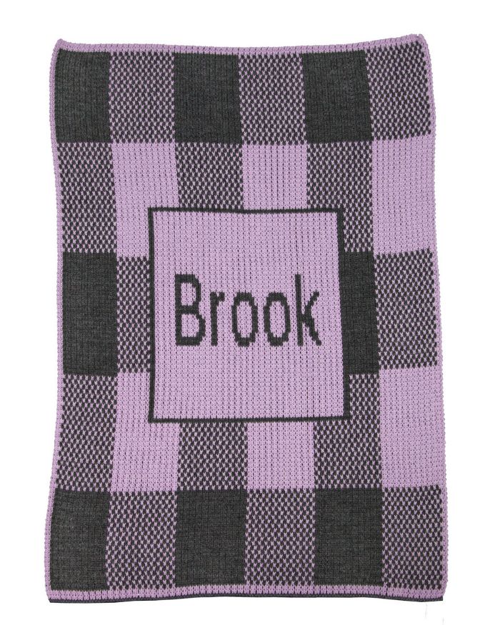 Buffalo Check Name Blanket by Butterscotch Blankees