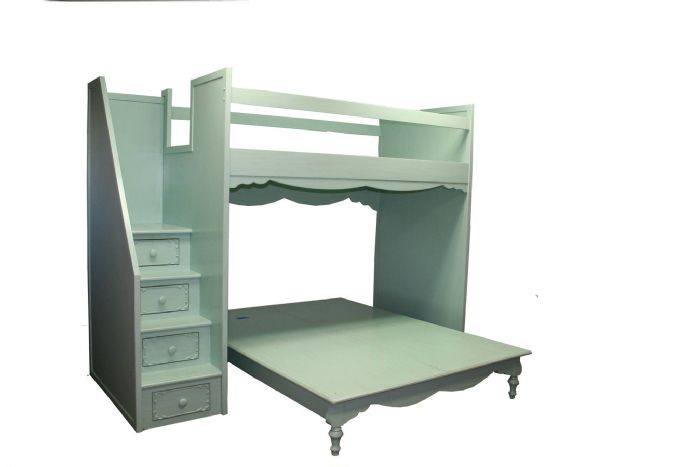 Flower Fantasy Bunk Bed with Drawers by Country Cottage