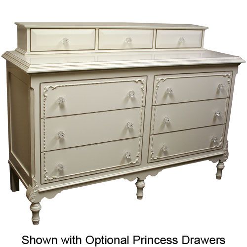 Simply Elegant Dresser with Princess Drawers by CC Custom Furniture