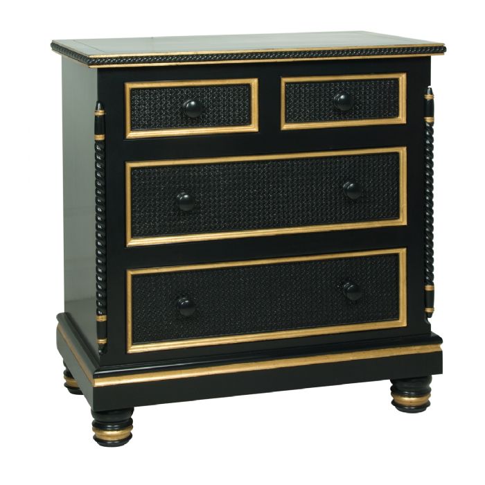Evan Chest in Black with Gold Gilding by AFK Art For Kids