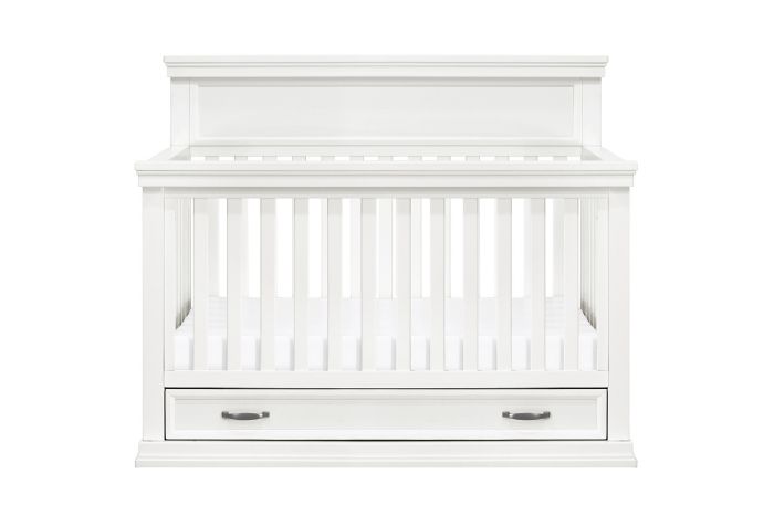 Langford 4-in-1 Convertible Crib with Storage Drawer in Warm White by Franklin & Ben