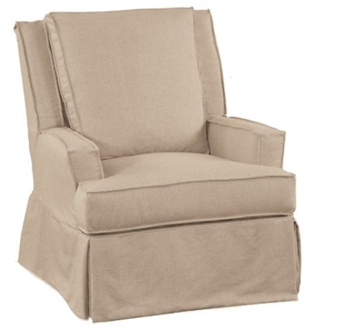 Abby Swivel Glider by Cottage Slipcovered