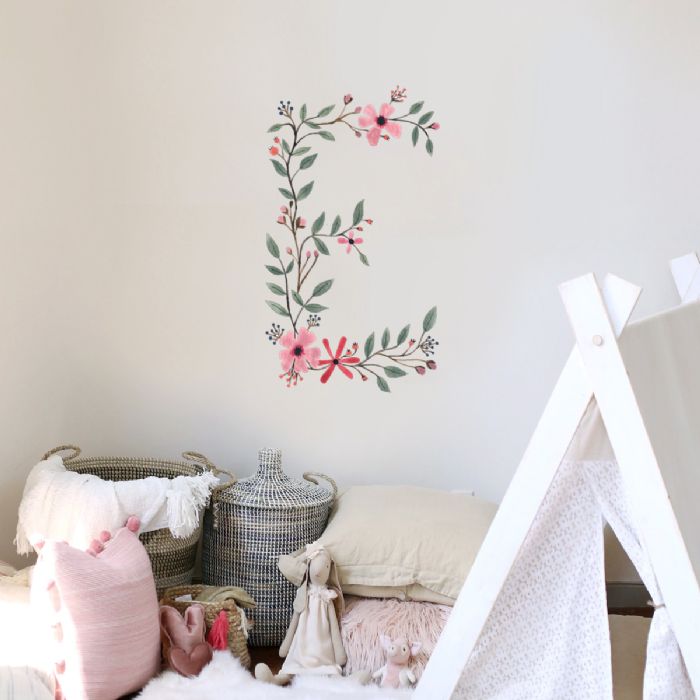 Floral Letters Wall Decals by Wall Decals