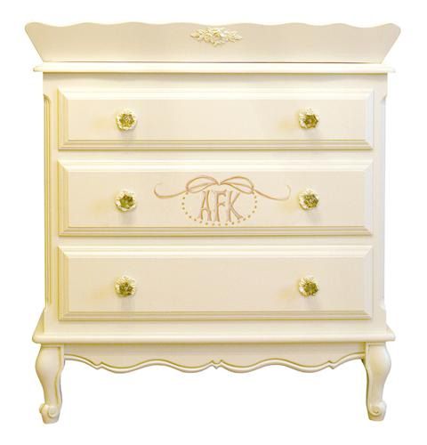 French Chest with Monogram by AFK Art For Kids