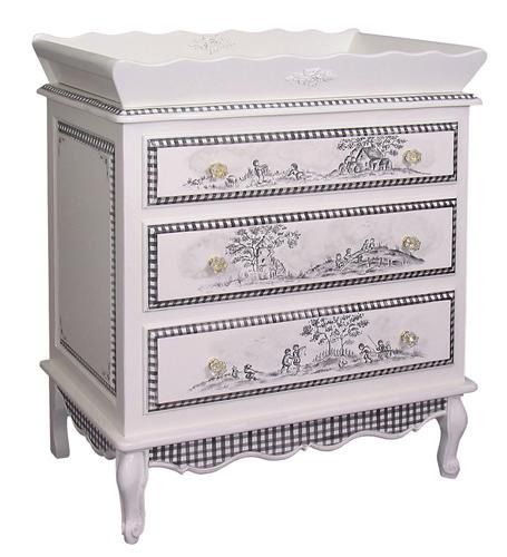French Chest in Toile by AFK Art For Kids
