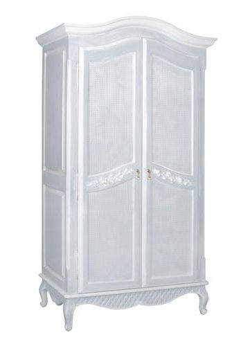 Grand Armoire with Caning in Washed Powder Blue by AFK Art For Kids
