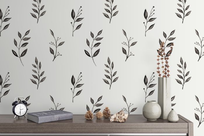 Inked Leaves Wall Decals by Wall Decals