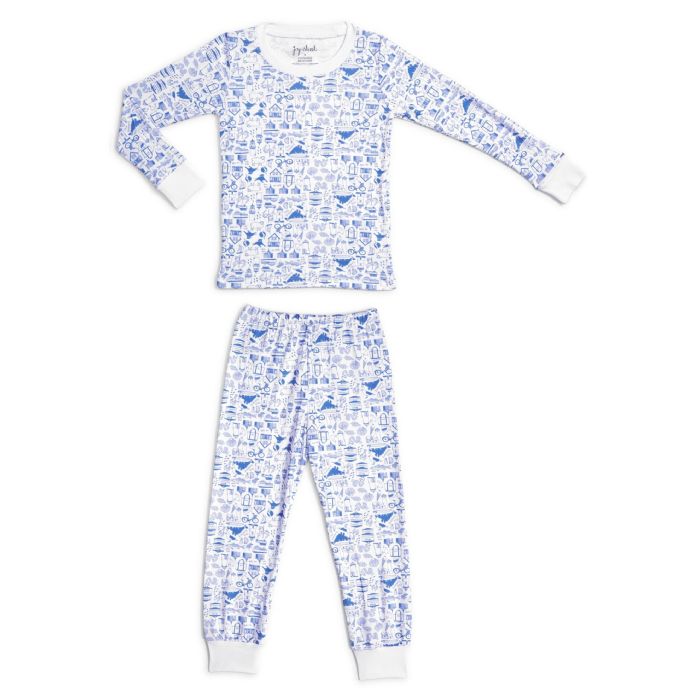 Martha's Vineyard 2 Piece Pajamas - Sailor Blue by JSK