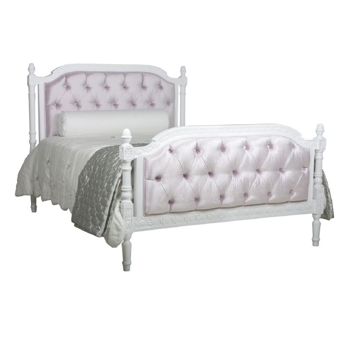 Josephine Bed Tufted Upholstered in Lilac Mist by AFK Art For Kids