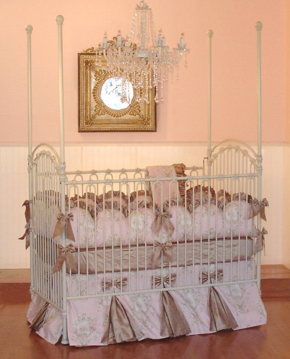 Angelique Crib Baby Bedding by Little Bunny Blue