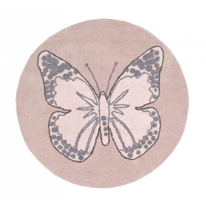 Butterfly Vintage Nude Rug by Lorena Canals