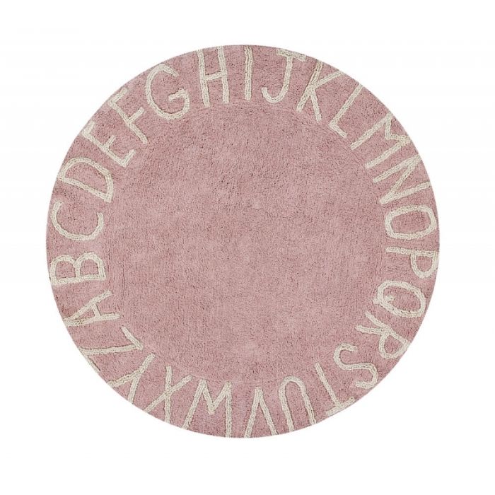 Round ABC Vintage Nude - Natural Rug by Lorena Canals