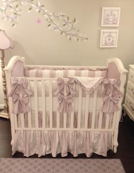 Sorbonne in Orchid Baby Bedding by Lulla Smith