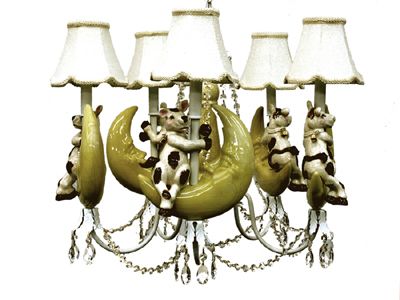 Cow Over The Moon Chandelier by Louise Antoinette