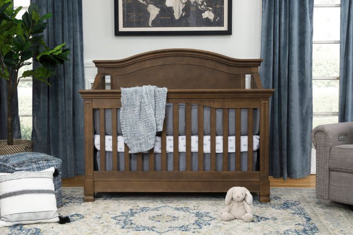 Louis 4-in-1 Convertible Crib in Mocha by Million Dollar Baby Classic