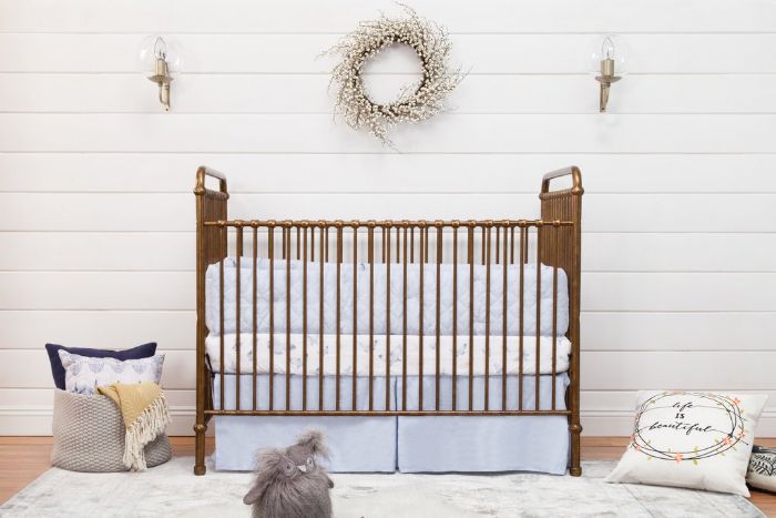 Abigail 3-in-1 Convertible Crib with Toddler Bed Conversion Kit in Vintage Gold by Million Dollar Baby Classic