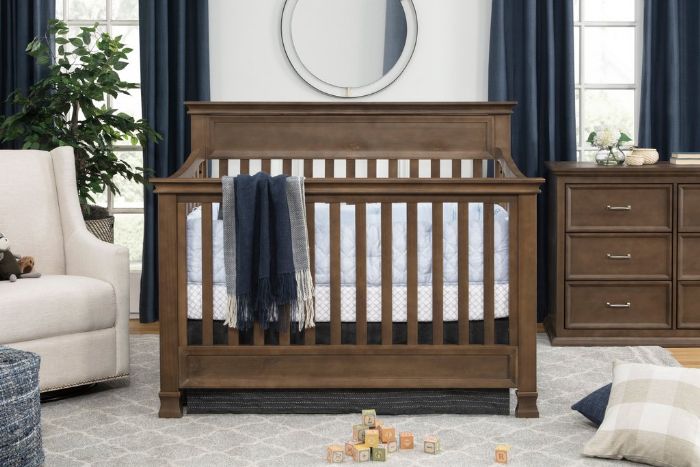 Foothill 4-in-1 Convertible Crib with Toddler Conversion Kit in Mocha by Million Dollar Baby Classic