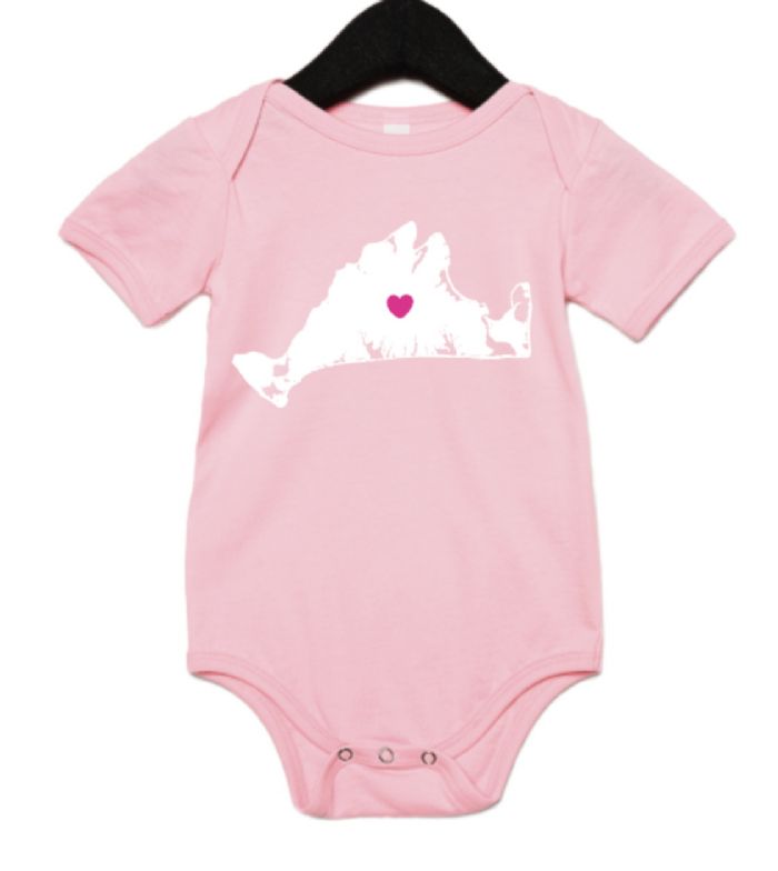 Martha's Vineyard Island Love Infant Onesie and Toddler T-Shirt in Pink by Bibi's Custom Made