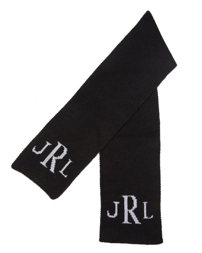 Metallic Classic Monogram Scarf by Butterscotch Blankees