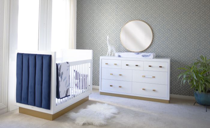 Astoria Nursery Room Inspiration in Blue by Newport Cottages