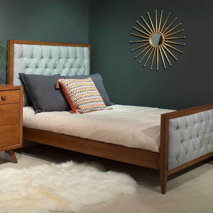 Skylar Bed with Tufted Panel by Newport Cottages