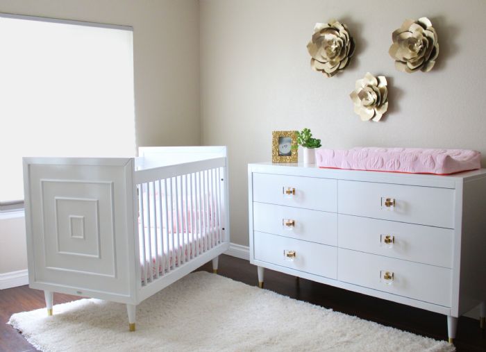 Uptown Nursery Room Inspiration in Pink & White by Newport Cottages