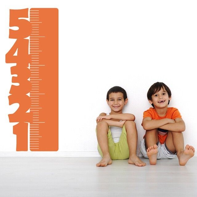 Numbered Height Chart Wall Decals by Wall Decals