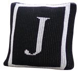 Classic Monogram Single Border Pillow by Butterscotch Blankees