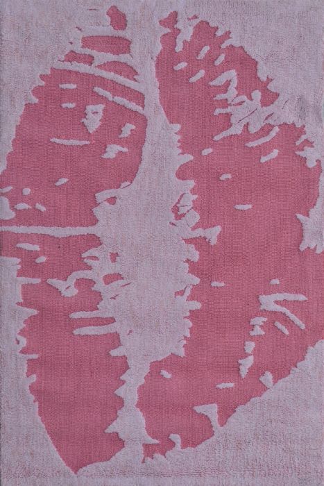 Kiss Rug in Pink by Rug Market