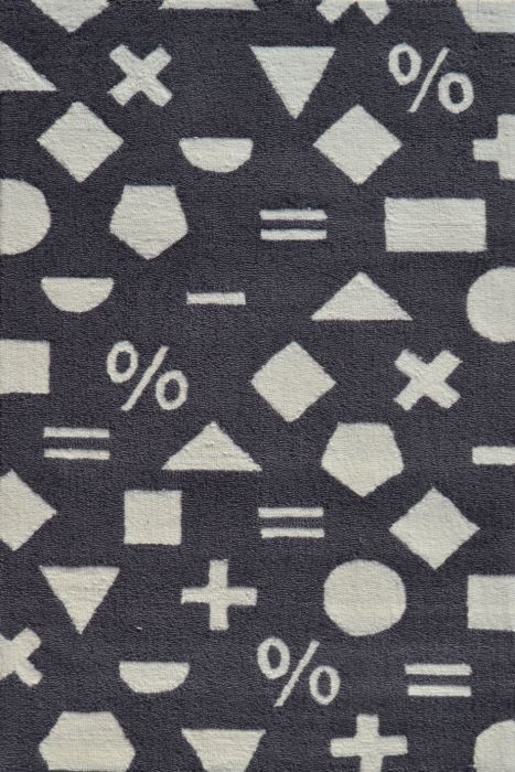 Math Dot Rug in Navy by Rug Market
