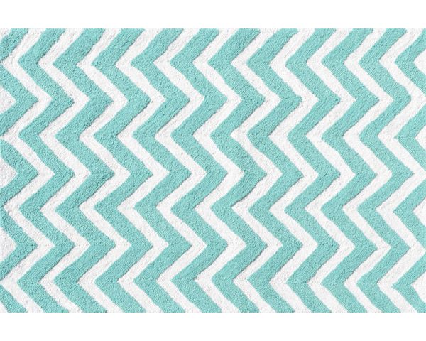 Chevron Rug in Teal by Rug Market