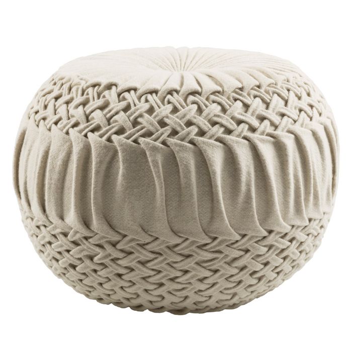 Alana Pouf in Cream by Surya