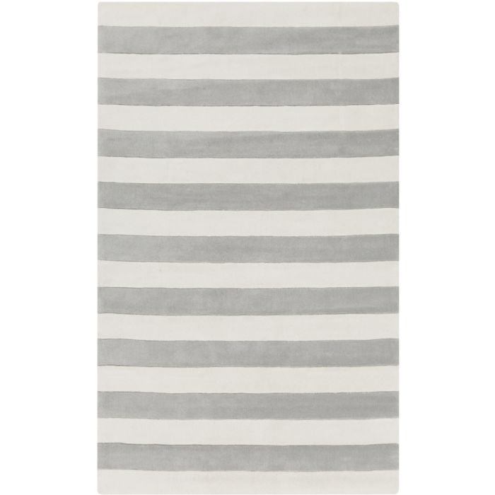 Cosmopolitan Stripe Rug in Gray by Surya