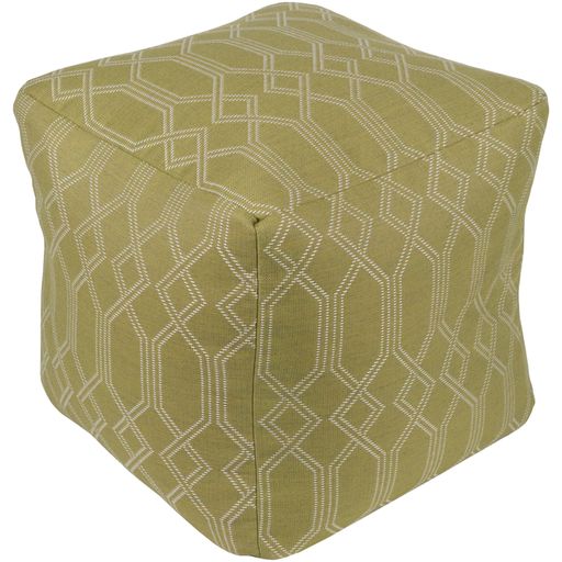 Crissy Indoor/Outdoor Pouf in Lime by Surya