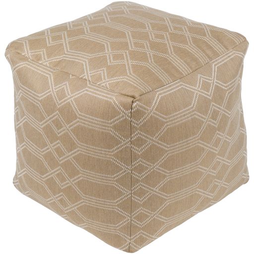Crissy Indoor/Outdoor Pouf in Khaki by Surya