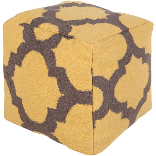Frontier Pouf in Yellow by Surya