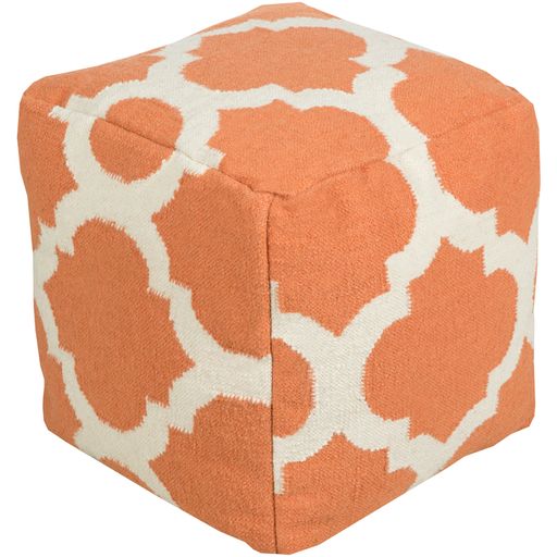 Frontier Pouf in Orange by Surya