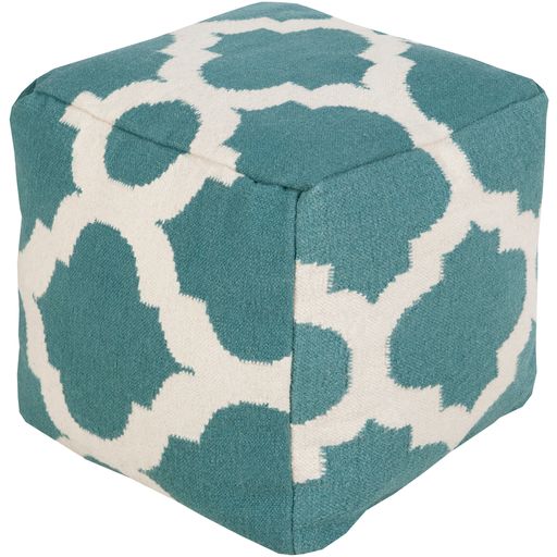 Frontier Pouf in Mint by Surya