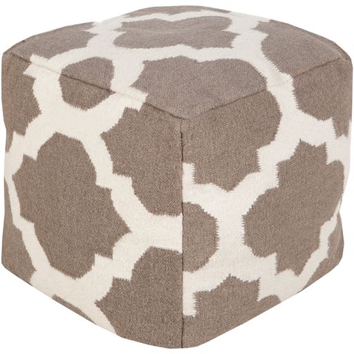 Frontier Pouf in Taupe by Surya