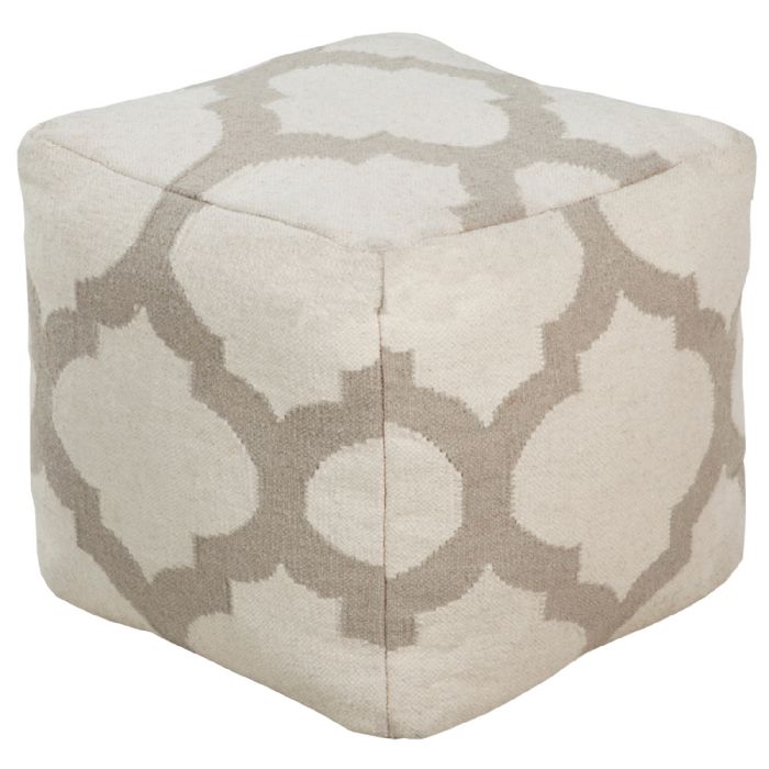 Frontier Pouf in Gray by Surya