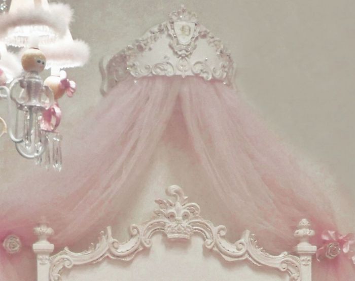 Tulle Bed Crown Curtain Panels by Villa Bella