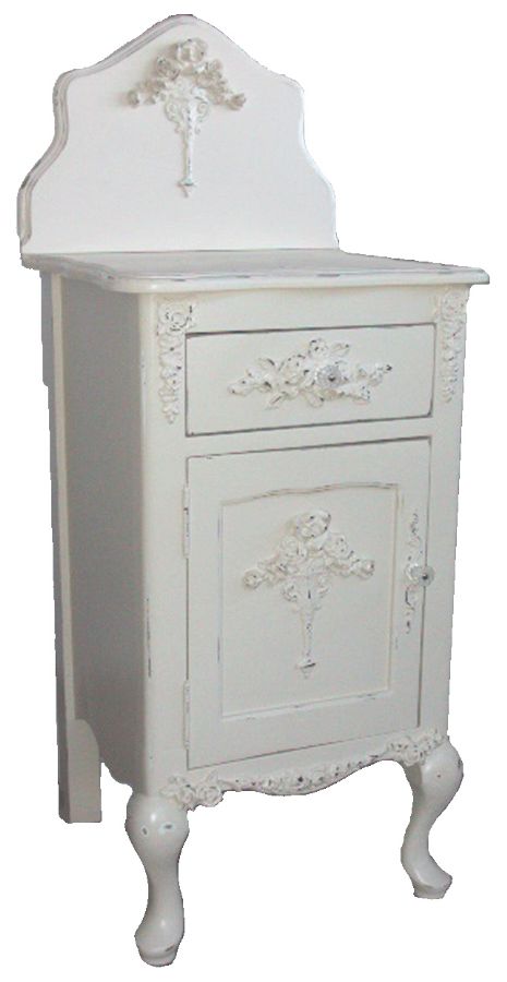 Angelina Petite Paris Night Table with Back- Small by Villa Bella