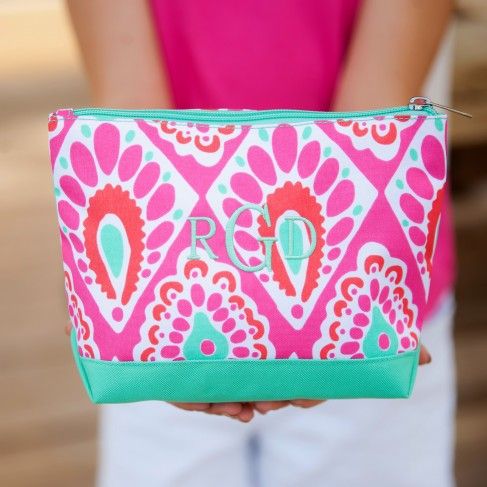 Cosmetic Bag in Beachy Keen by Monogram Boutique