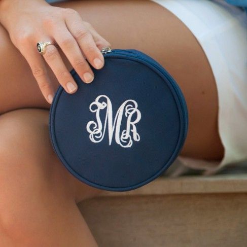 Jewelry Case in Navy by Monogram Boutique