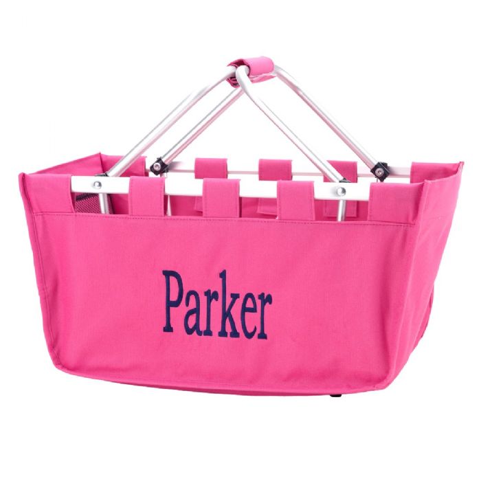 Market Tote Bag in Hot Pink by Monogram Boutique
