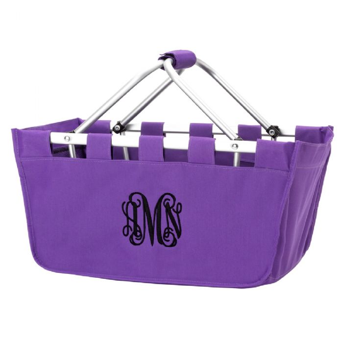 Market Tote Bag in Purple by Monogram Boutique